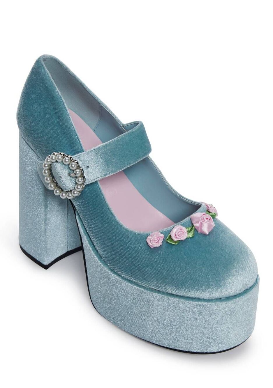 Sugar Thrillz So This Is Love Velvet Platform Heels